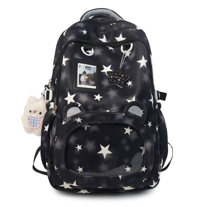 Children's Starry-Themed Plush Ear Backpack Bowlift