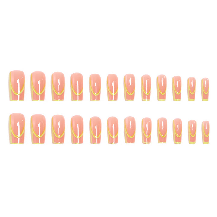 Artistic Nail Tips with Geometric Design Bowlift