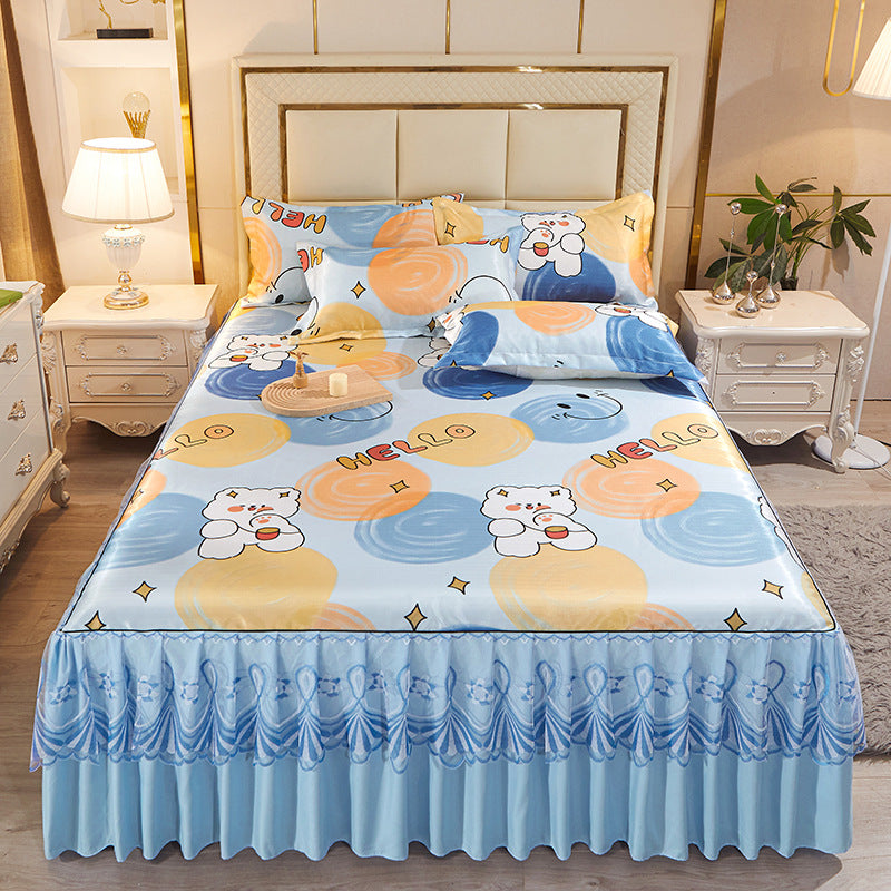 Ladies daybed cover with playful bear motif Bowlift