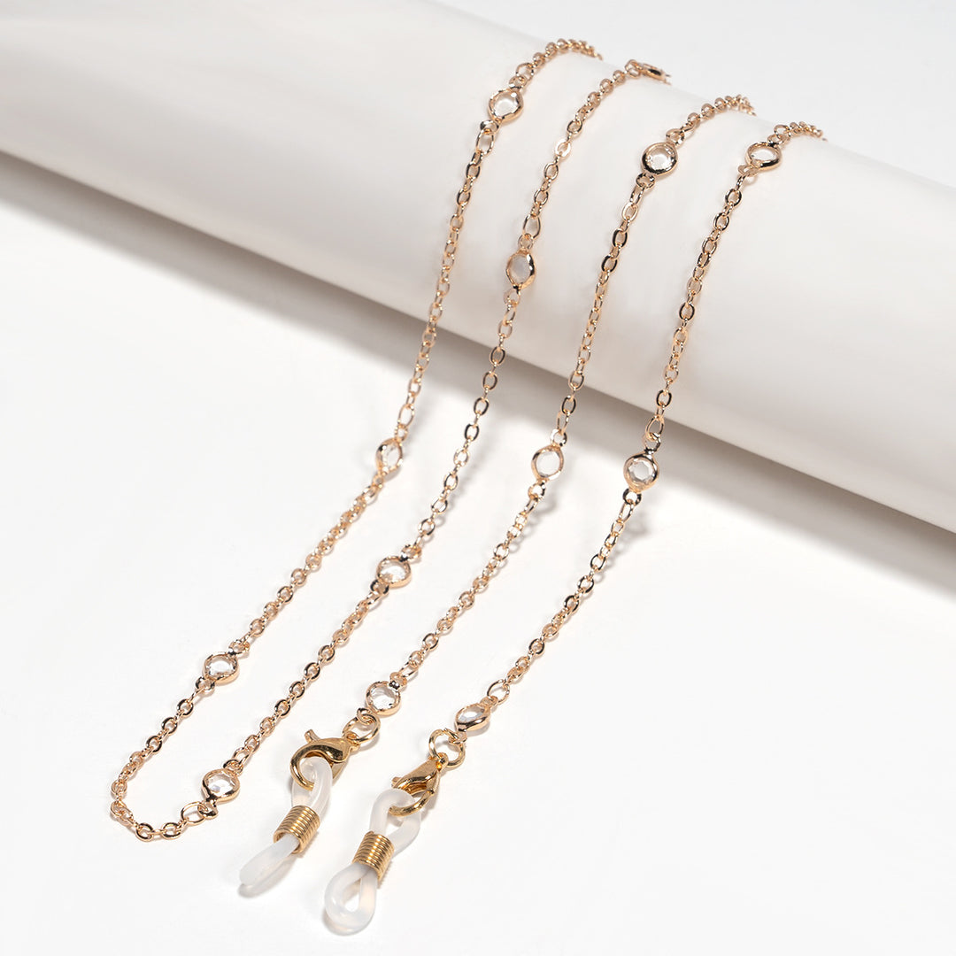 Crystal-Embellished Eyewear Chain Bowlift