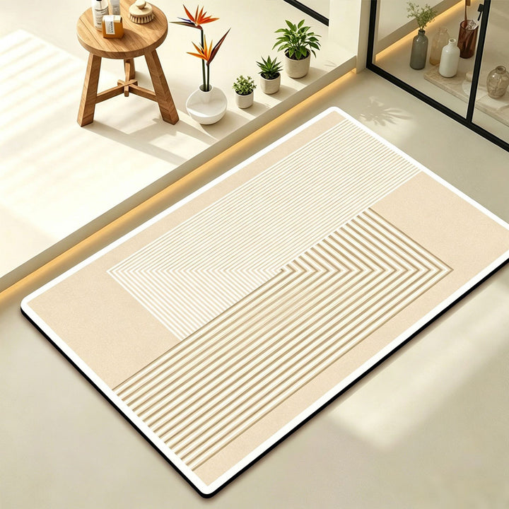 Abstract Modern Bath Mat Bowlift