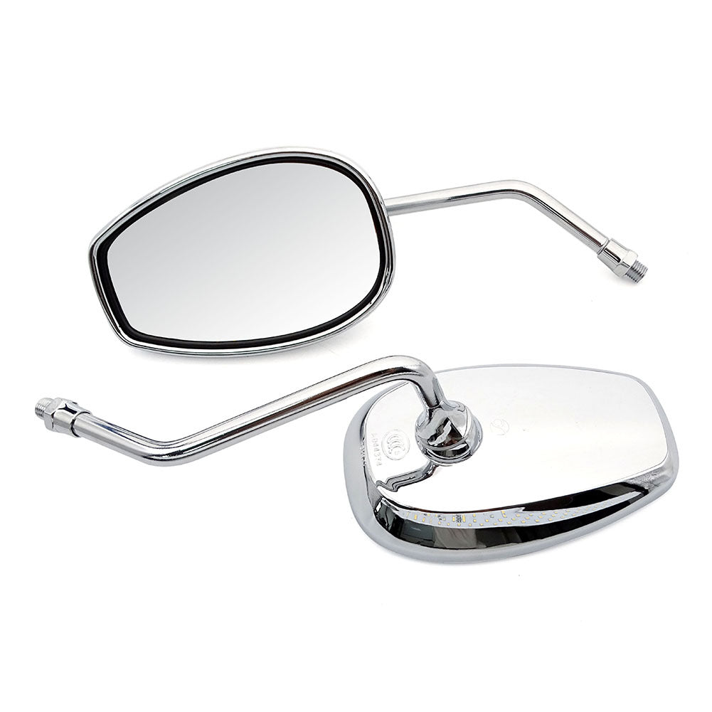 Motorcycle rearview mirror with adjustable arm and high-reflective surface Bowlift