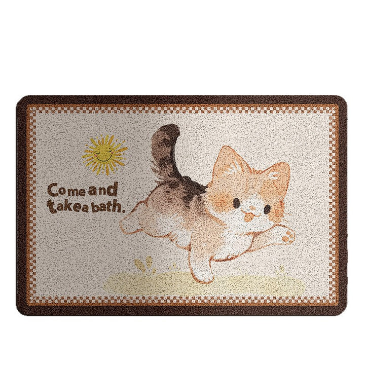 Cat-Themed Doormat Bowlift