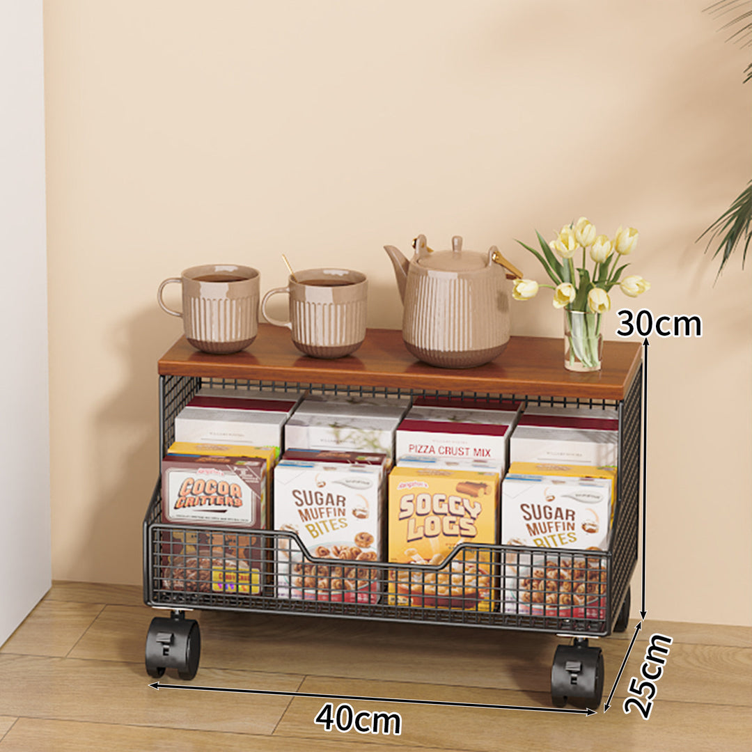 Multi-Tiered Rolling Kitchen Storage Rack Bowlift