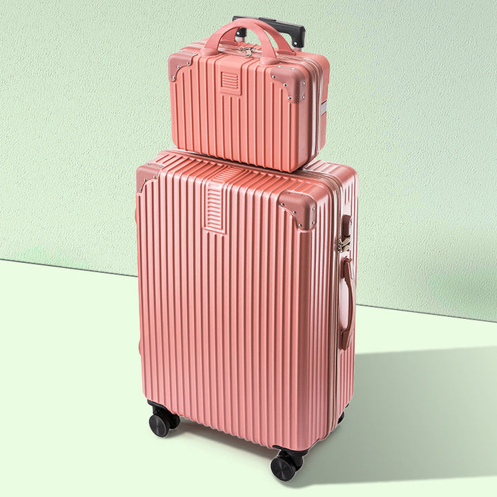 Men's Dual-Layer Hard-Shell Rolling Luggage Set Bowlift