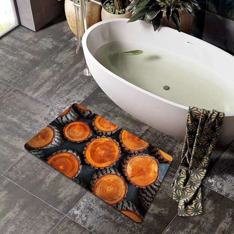 Natural Wood Grain Bath Mat Bowlift
