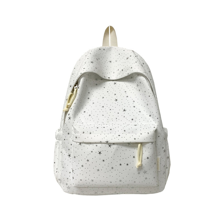 Star-Printed Casual Backpack Bowlift