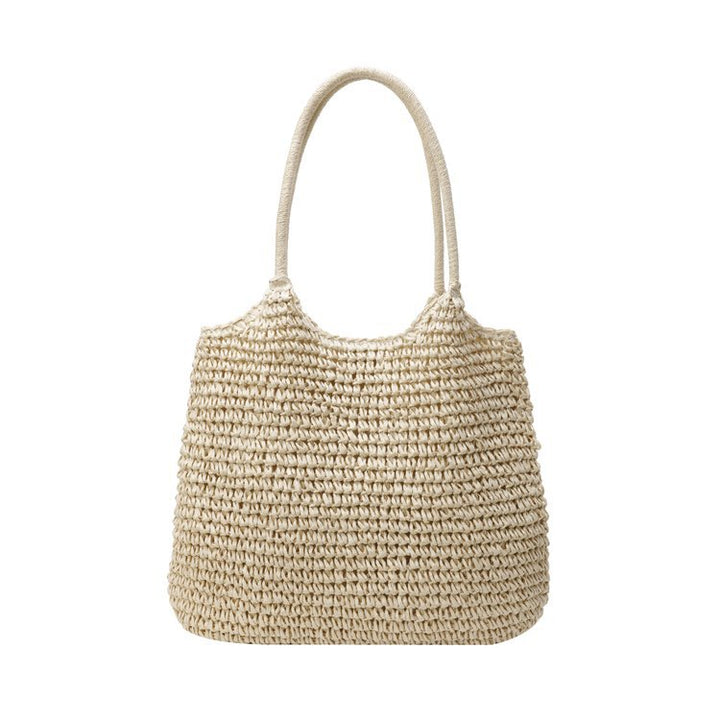 Handbag Made of Handwoven Natural Material with Generous Interior Bowlift