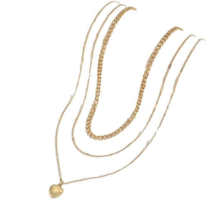 Triple Layered Gold Necklace Bowlift