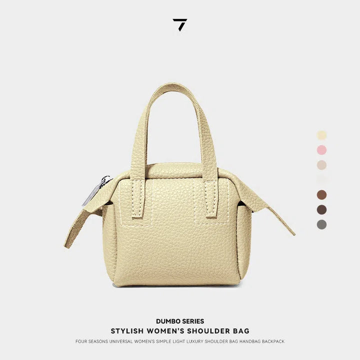 Compact Textured Handheld Satchel Bowlift