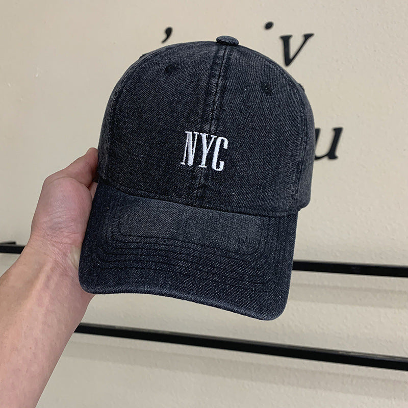 Women's Vintage-Inspired Denim Baseball Cap Bowlift