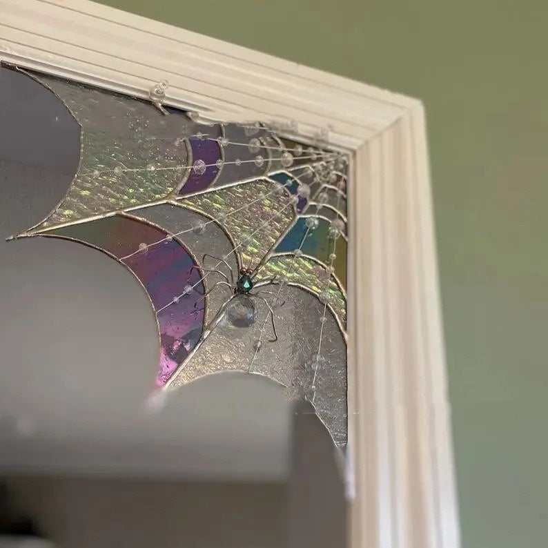 Halloween-Themed Spider Web Door Decoration