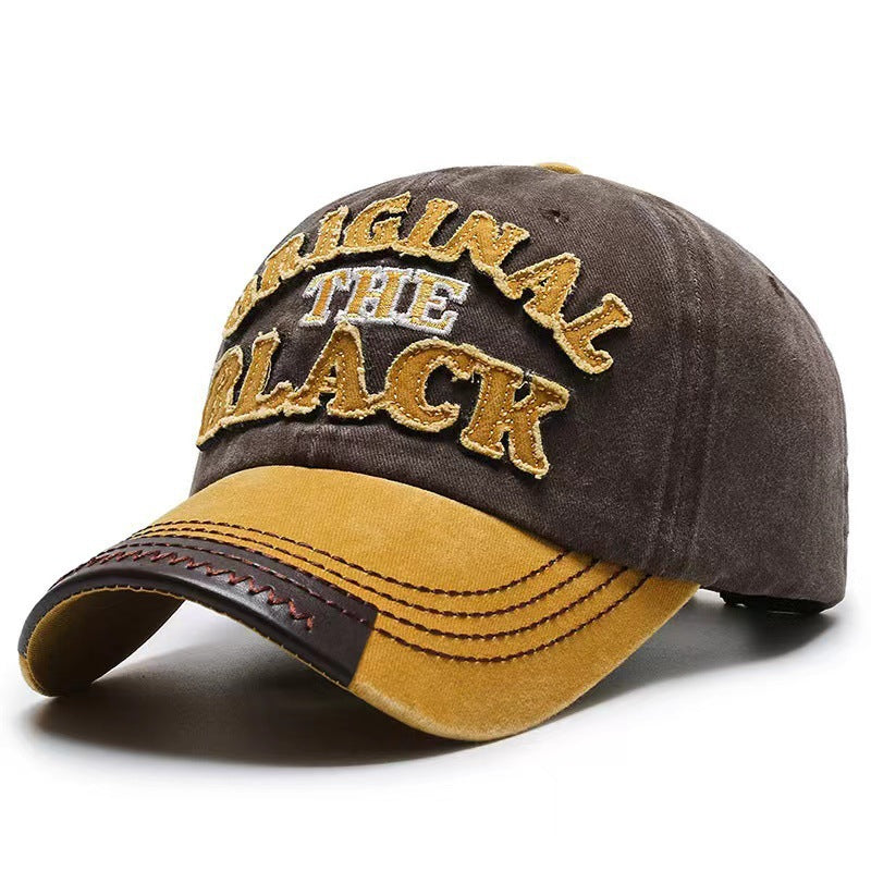 Men's Vintage-Inspired Distressed Cap Bowlift