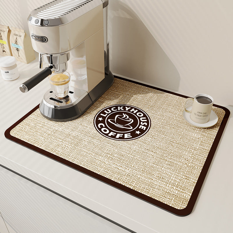 Coffee-Themed Kitchen Mat Bowlift