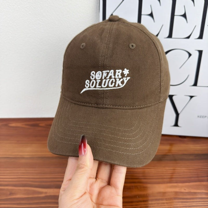 Men's Casual Adjustable Logo Cap Bowlift