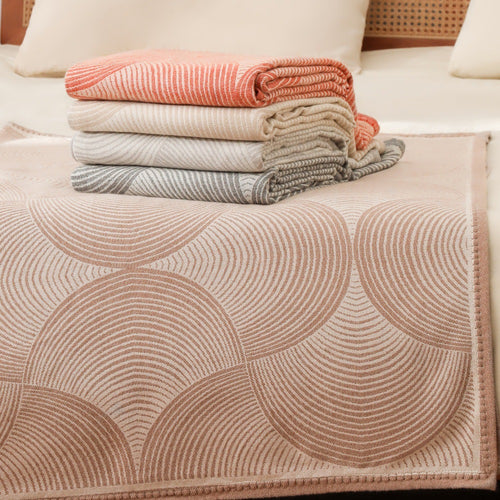 Minimalist Textured Knit Throw Blanket Bowlift