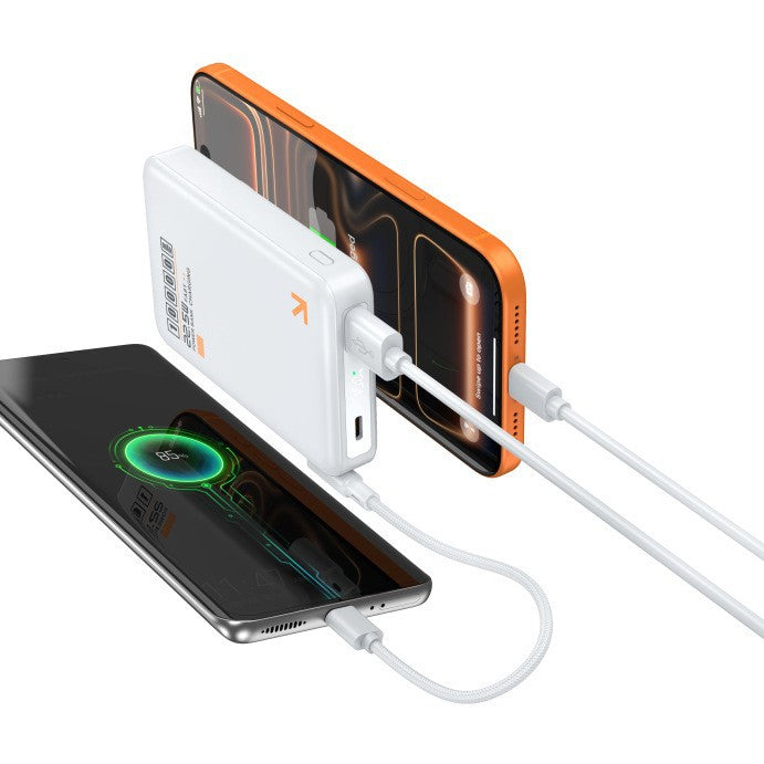 Portable power bank with inductive fast charging function and LED display Bowlift