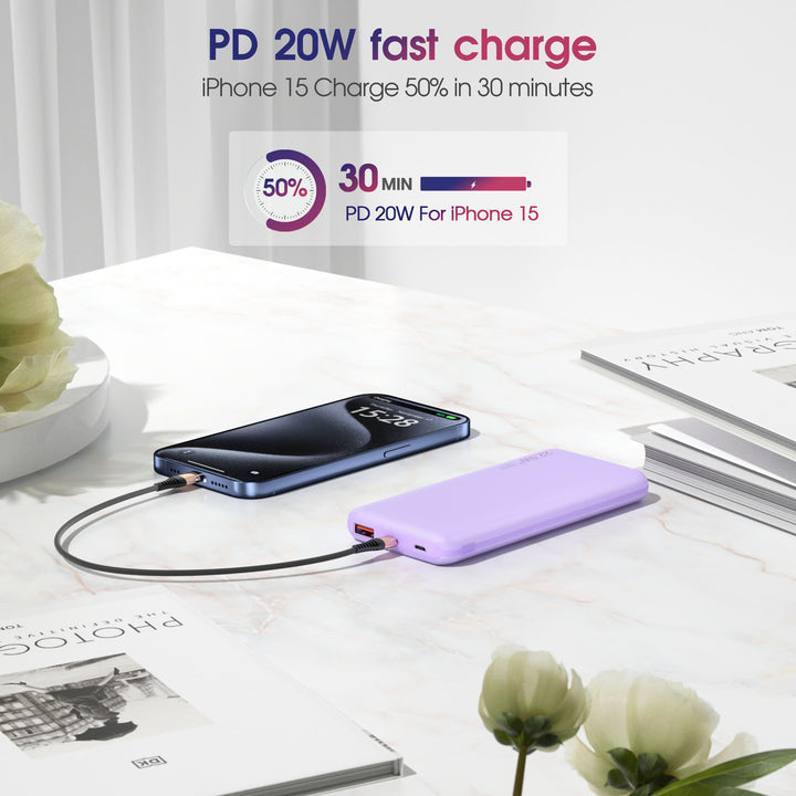 Portable charger with 22.5W fast charging function Bowlift
