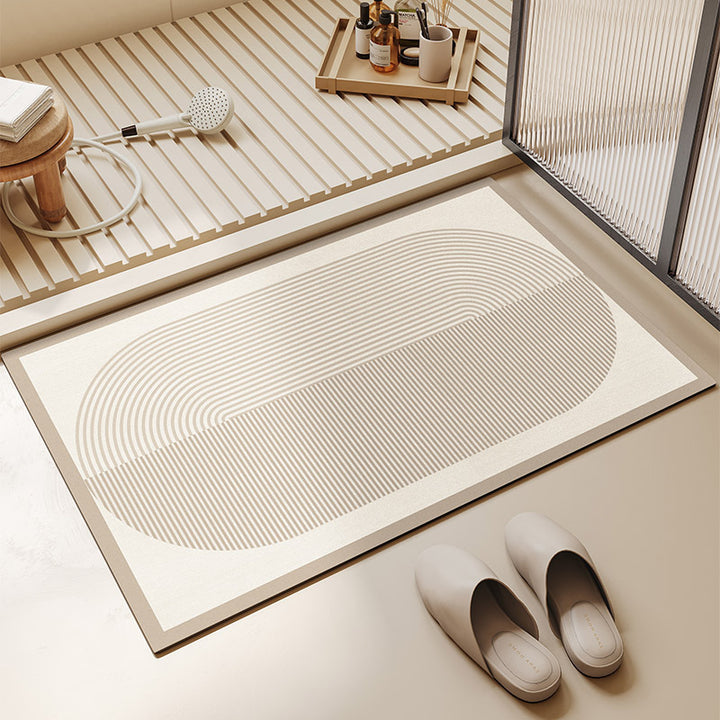 Stylish Geometric Pattern Bath Mat Bowlift