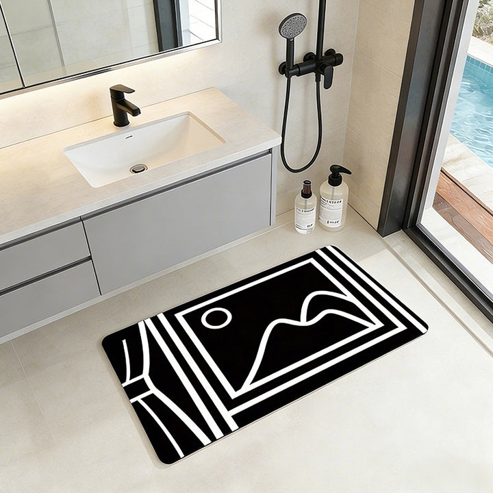 Playful Cartoon Dog-Themed Bath Mat Bowlift