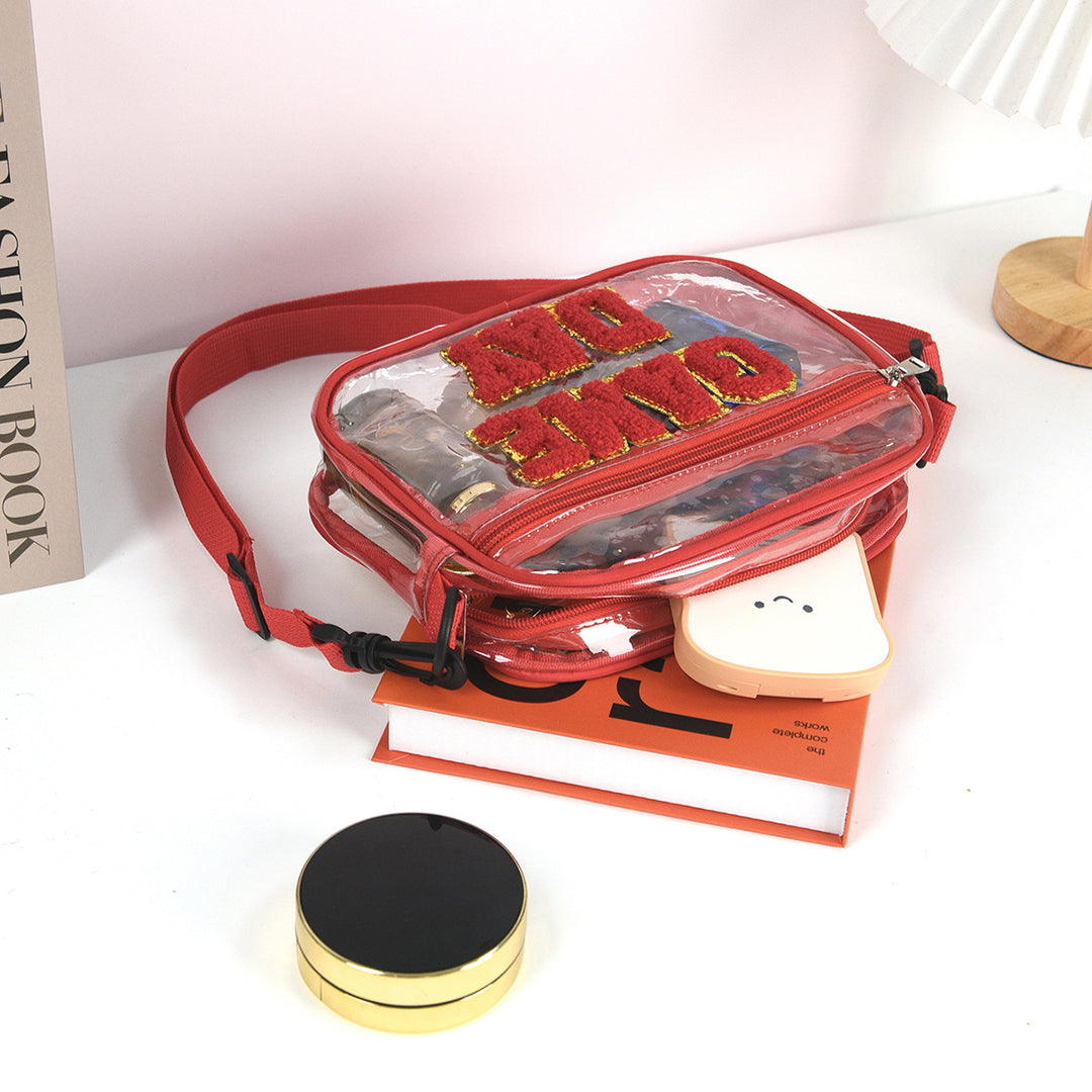 Sporty shoulder bag with transparent front Bowlift