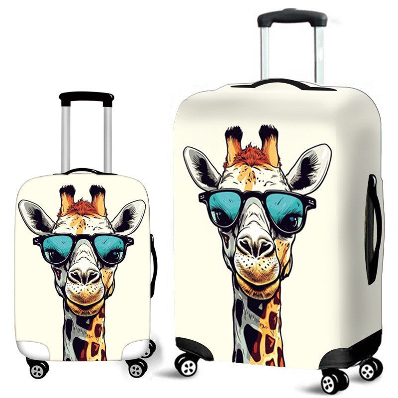 Unisex hard-shell travel suitcase with creative giraffe motif Bowlift