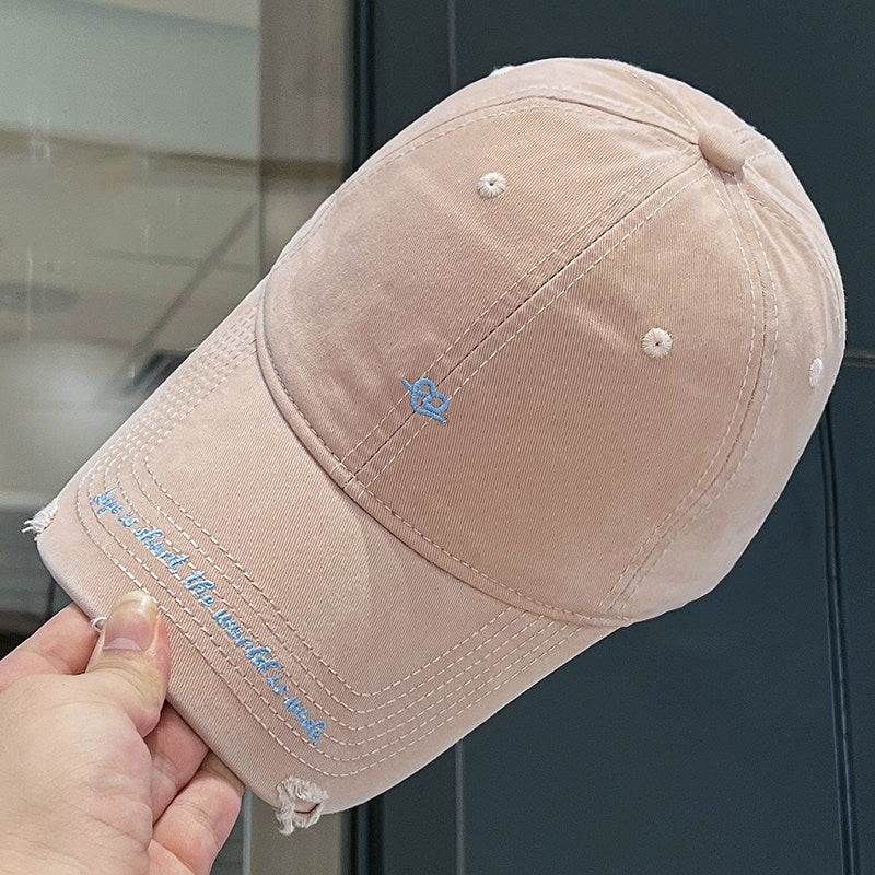 Women's Distressed Vintage Style Baseball Cap Bowlift