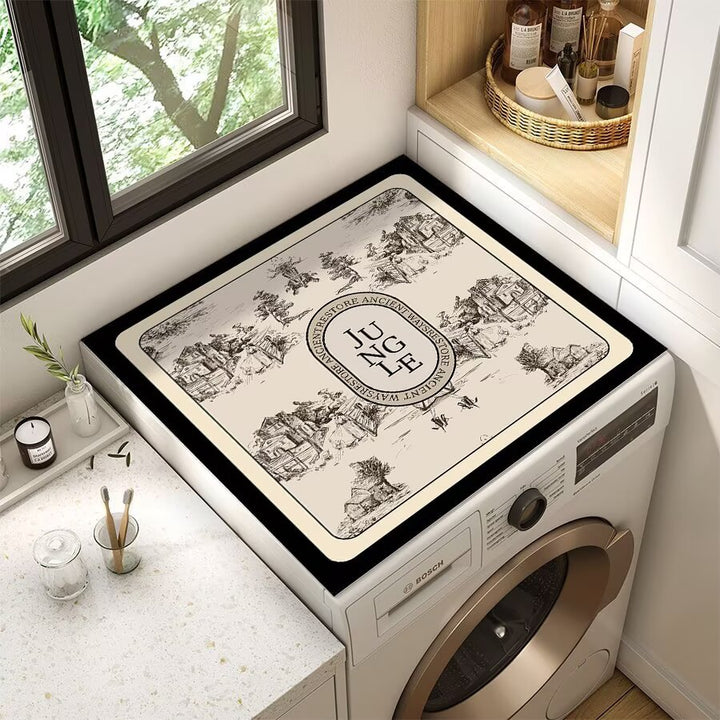 Decorative Floral Laundry Room Counter Mat Bowlift