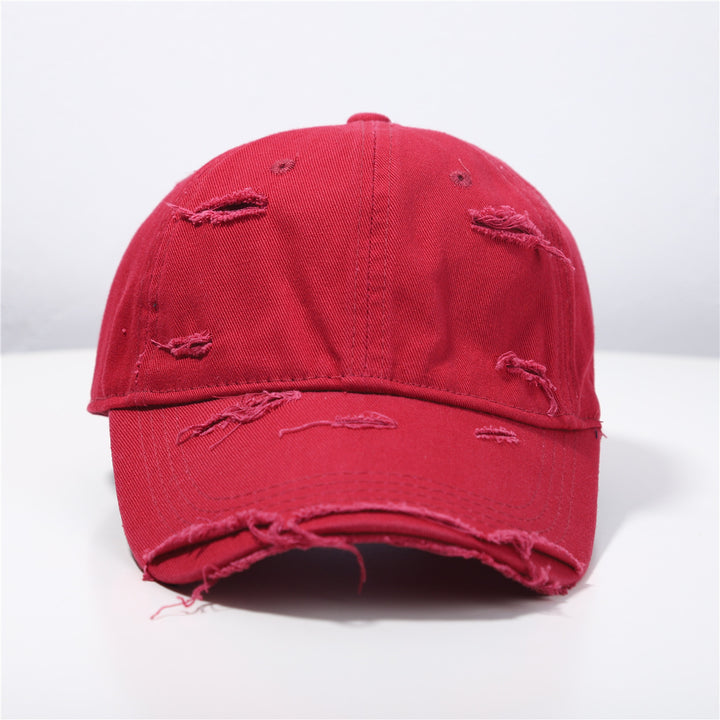 Men's Distressed Classic Cotton Baseball Cap Bowlift