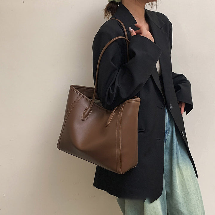 Classic Faux Leather Tote Bag Bowlift