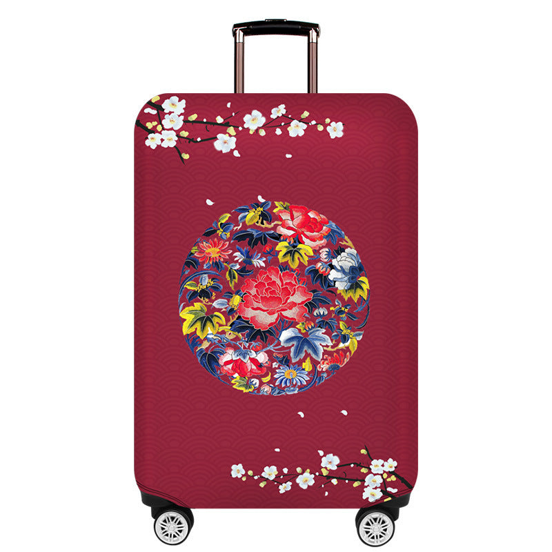 Women's hardshell travel suitcase with floral design Bowlift