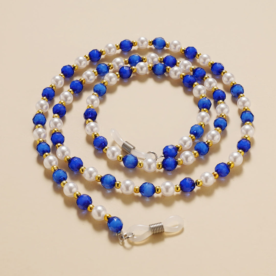 Elegant Pearl and Crystal Eyewear Chain Bowlift