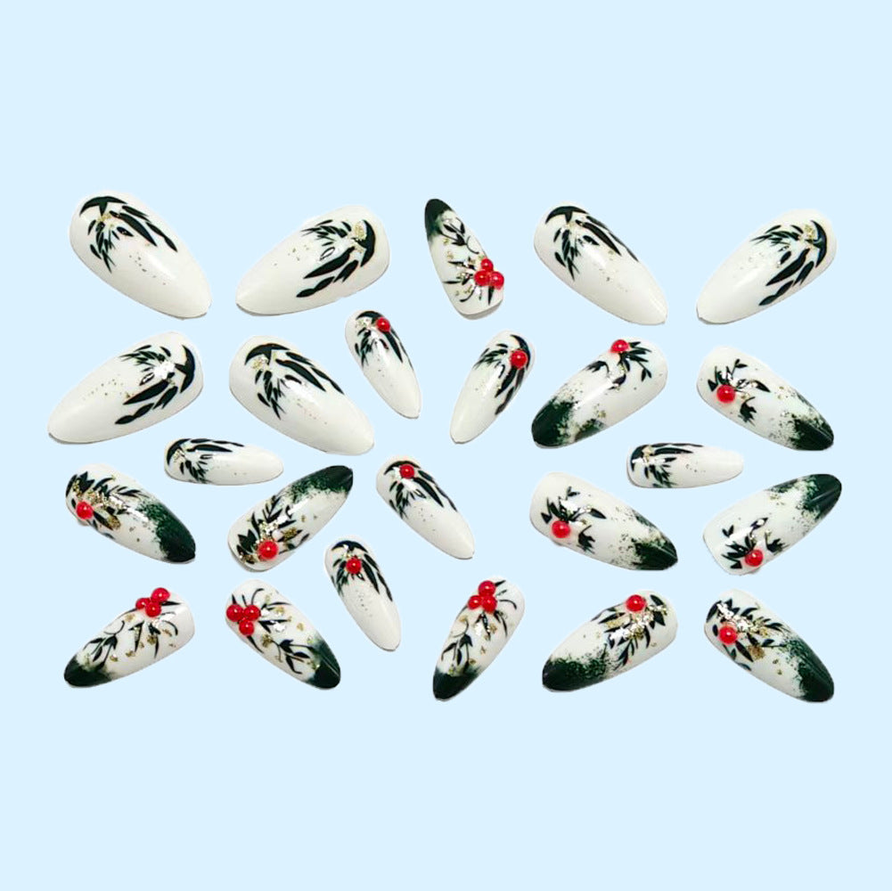 Artificial nails with festive flower design Bowlift
