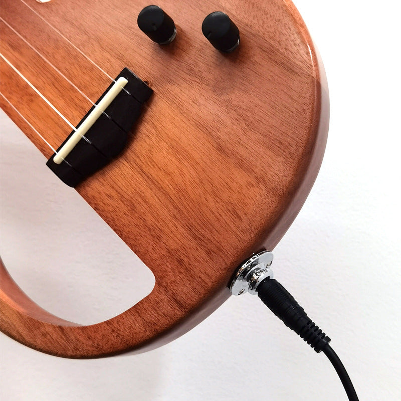 Acoustic Electric Ukulele with Built-in Pickup Bowlift