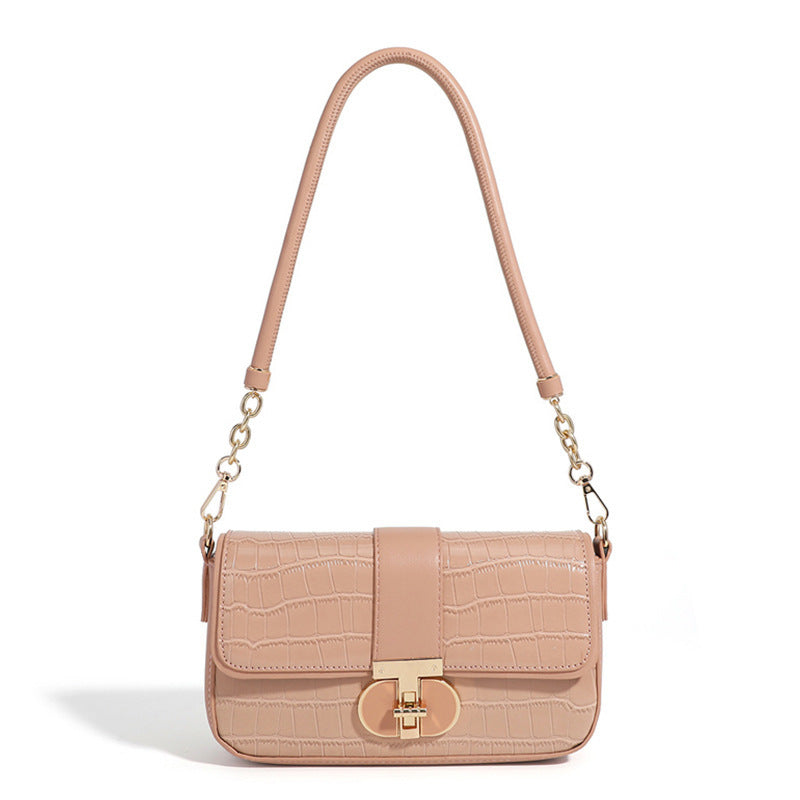 Crocodile-Embossed Crossbody Handbag Bowlift