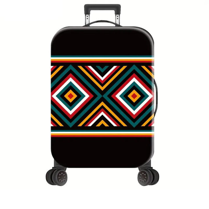 Unisex Hard Shell Suitcase with Creative Geometric Pattern Bowlift