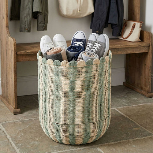 Decorative Woven Floor Basket Bowlift