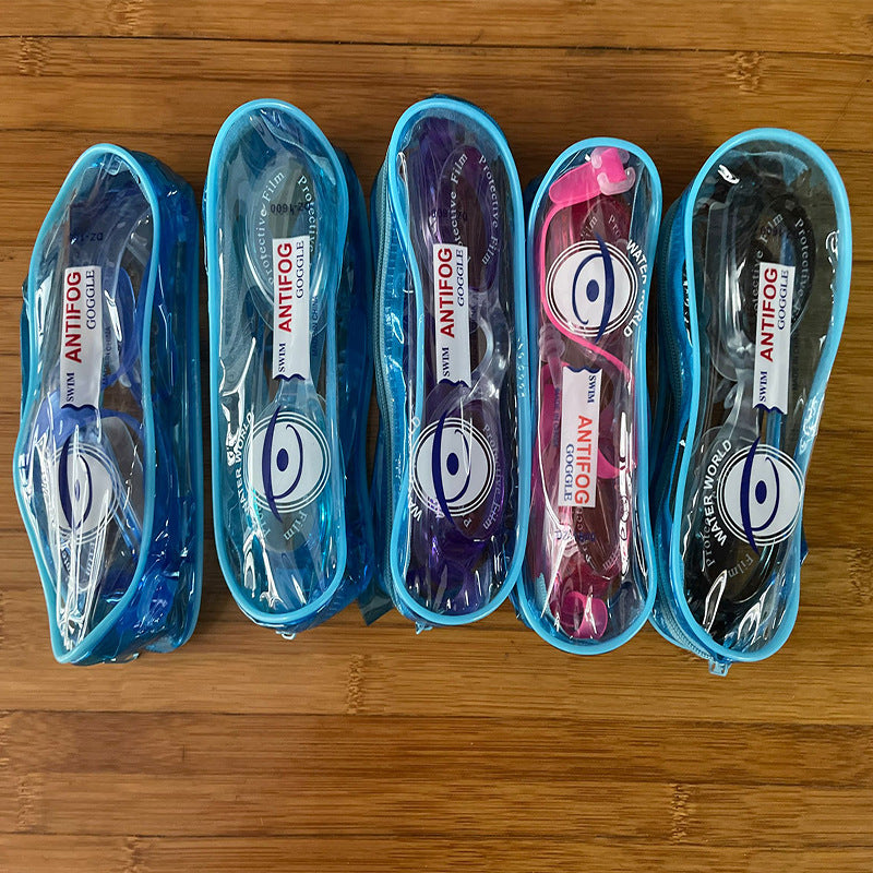 Anti-Fog Swimming Goggles with Protective Lens Bowlift