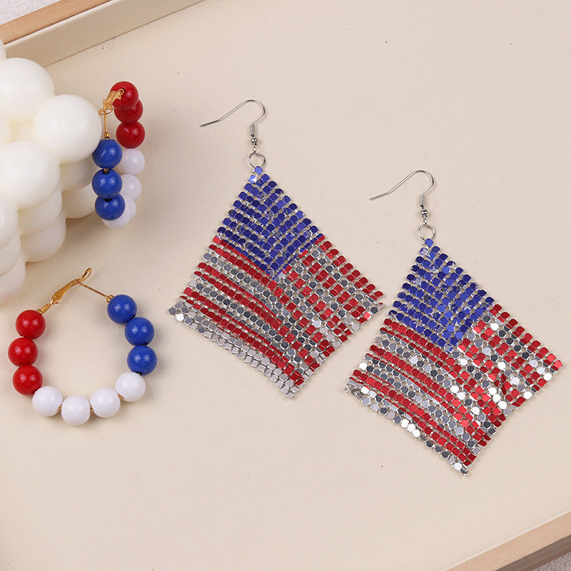 Women's nan statement hoops with large pearl beads and clip closure Bowlift