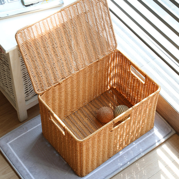 Unisex Multifunctional Storage Box made of natural wicker Bowlift