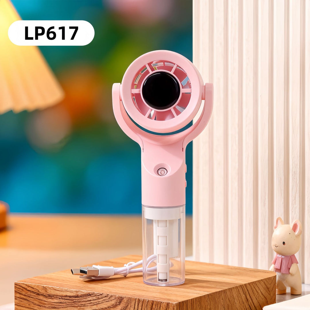 Ladies portable hand fan with spray function and powerful battery Bowlift