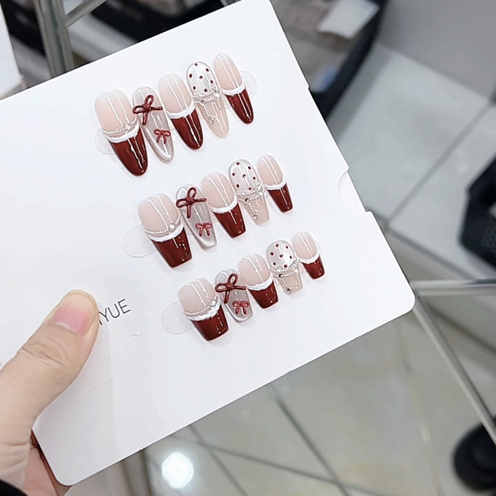 Decorative Press-On Nail Design Set Bowlift