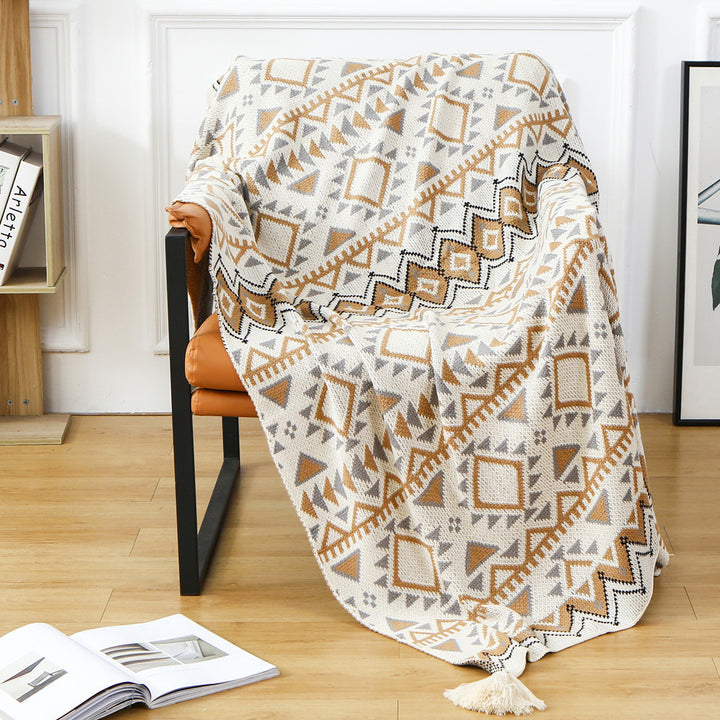 Bohemian Patterned Throw Blanket Bowlift