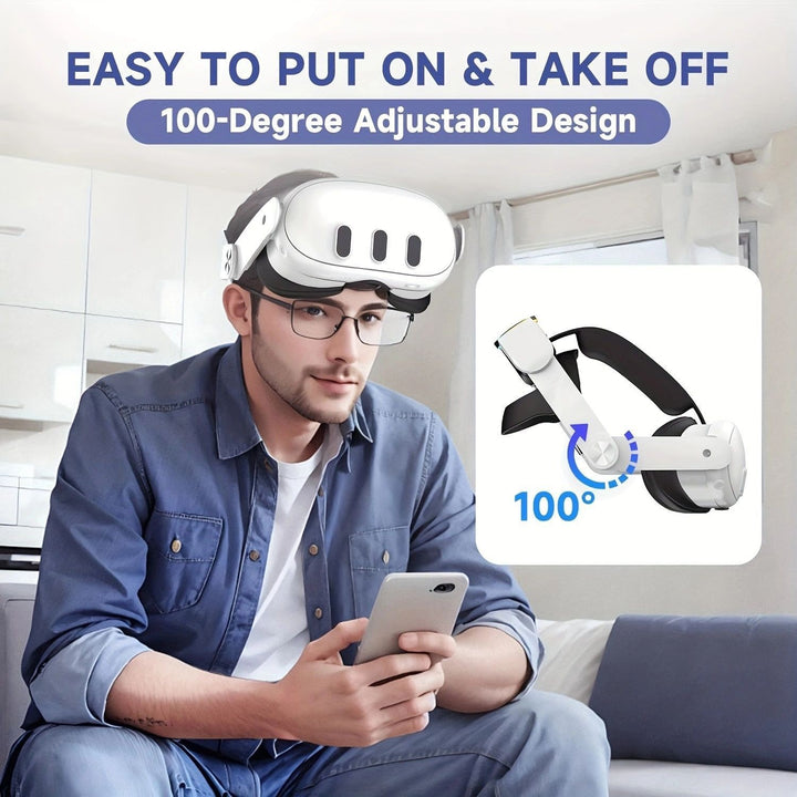 Ergonomic VR headset with high-performance battery Bowlift
