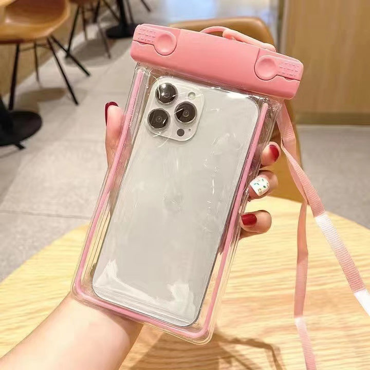 Waterproof phone pouch with adjustable lanyard and transparent touch-sensitive sleeve Bowlift