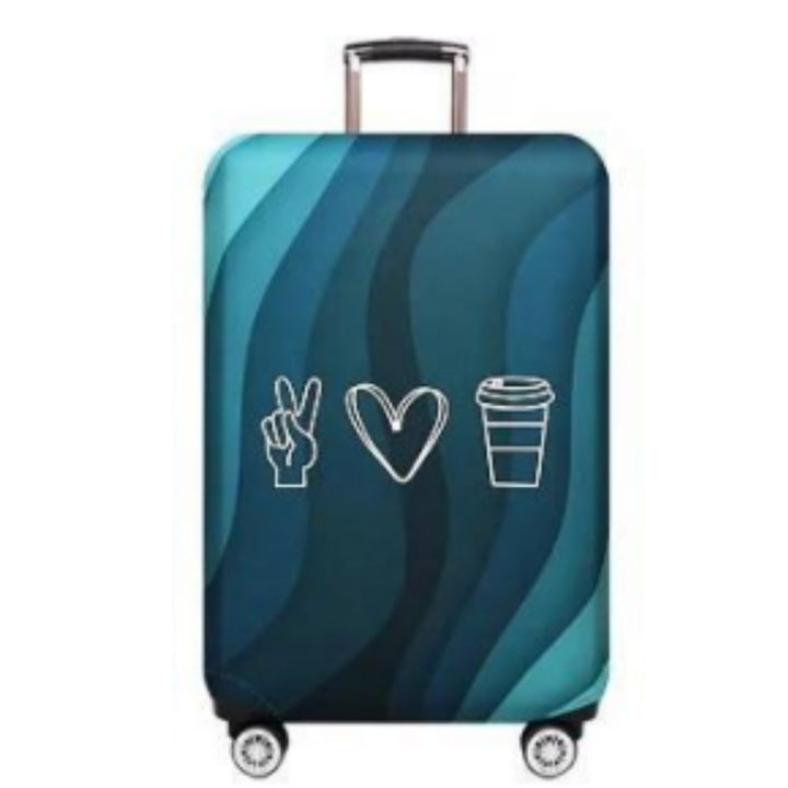 Unisex Hard Shell Luggage with Stylish Wave Pattern Bowlift