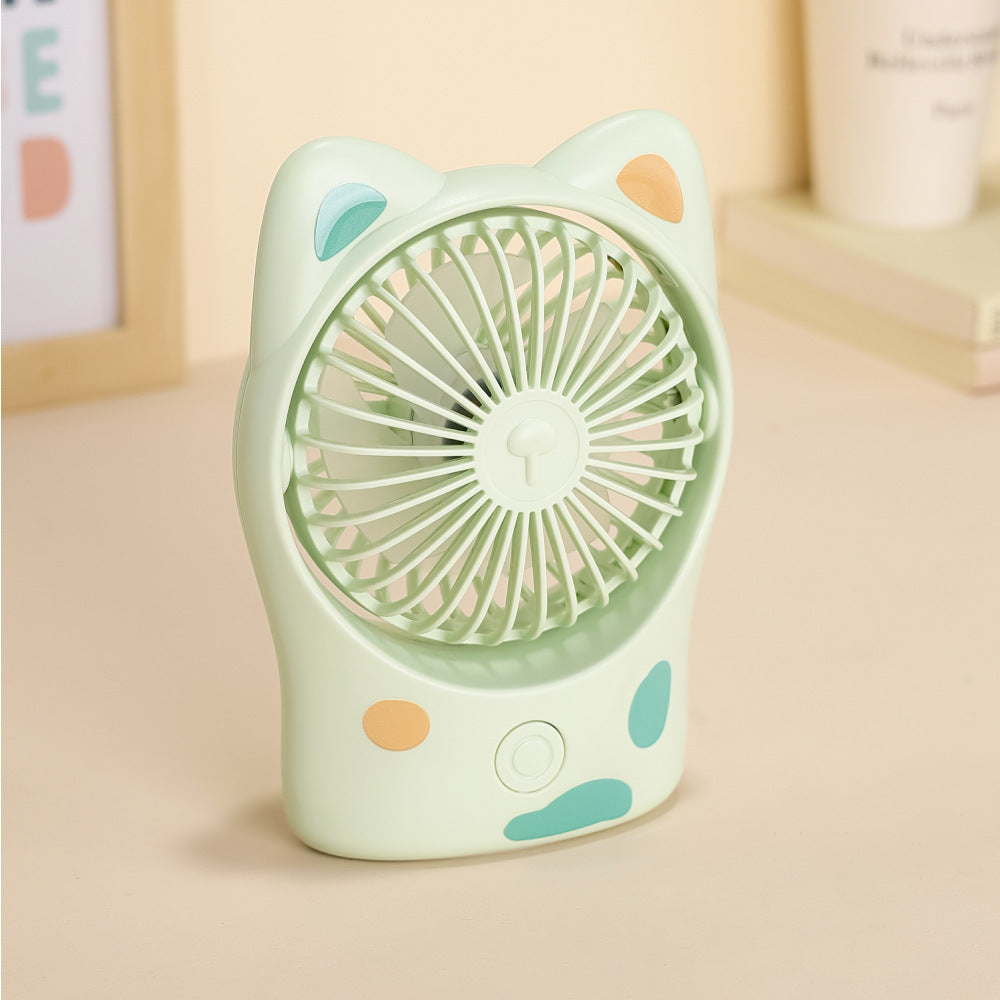 Unisex portable table fan with cat ears quiet motor and rechargeable battery Bowlift