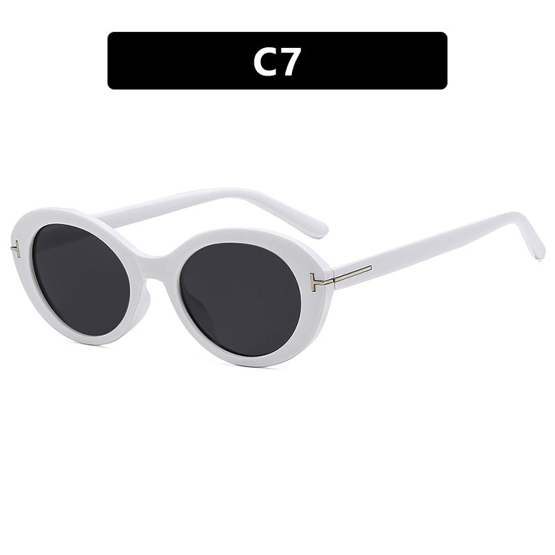 Ladies fashionable sunglasses with innovative oval frame and UV protection Bowlift
