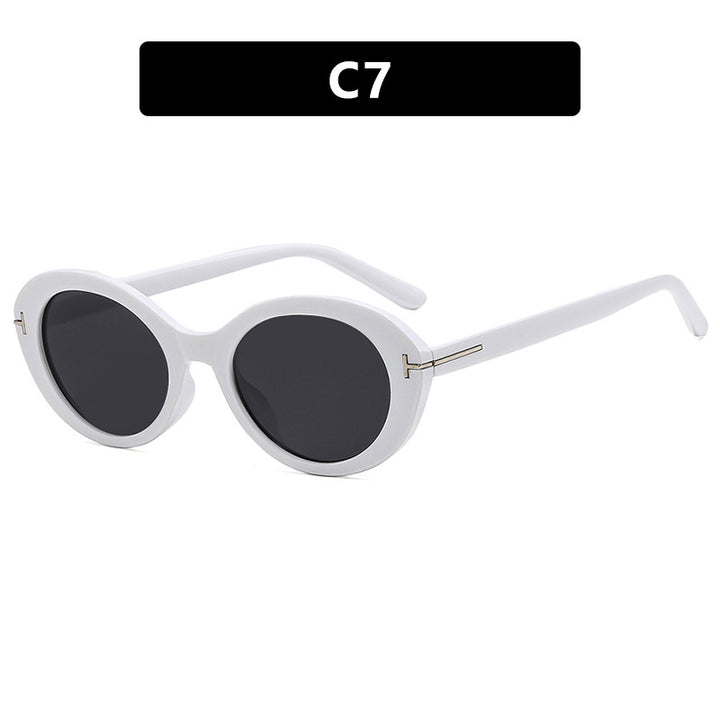 Ladies fashionable sunglasses with innovative oval frame and UV protection Bowlift