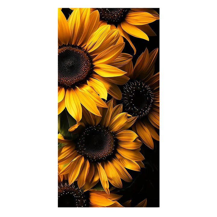 Oversized Microfiber Beach Towel With Retro Daisy Pattern And Quick-Dry Lightweight Weave